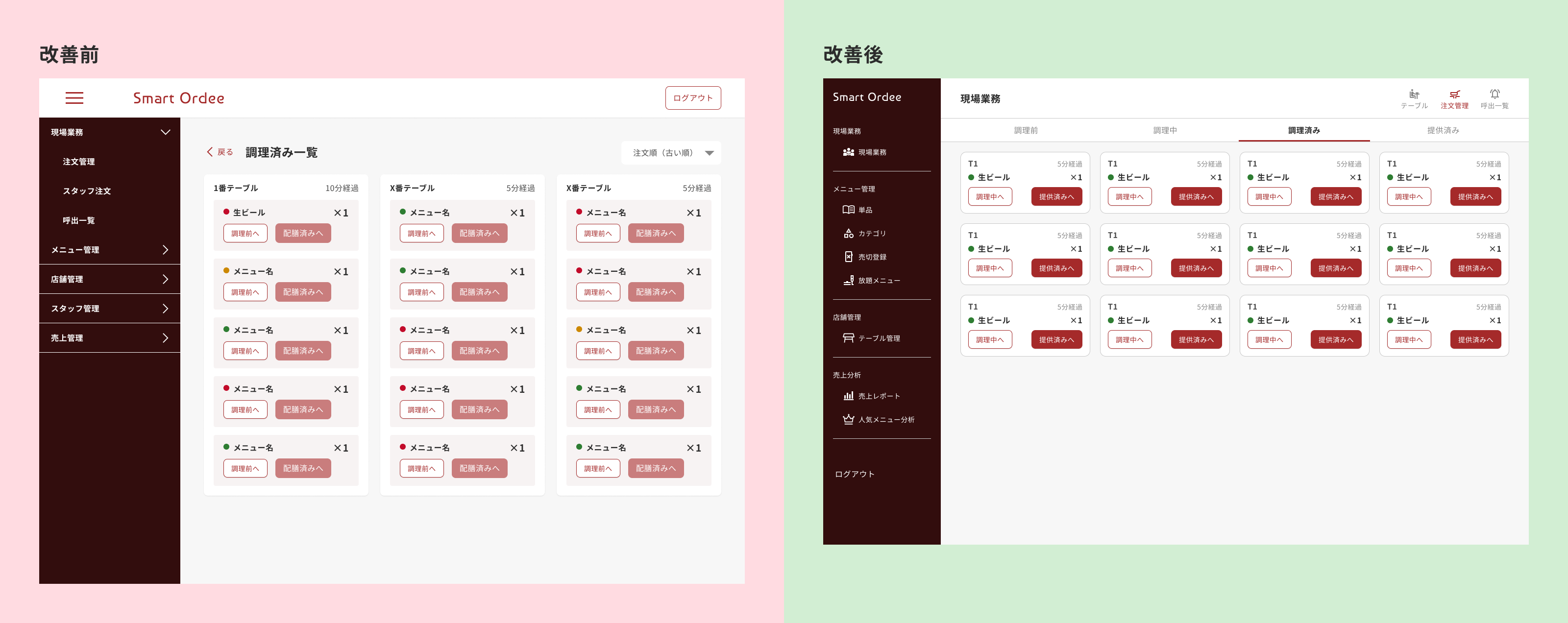 タスク指向UIの改善例