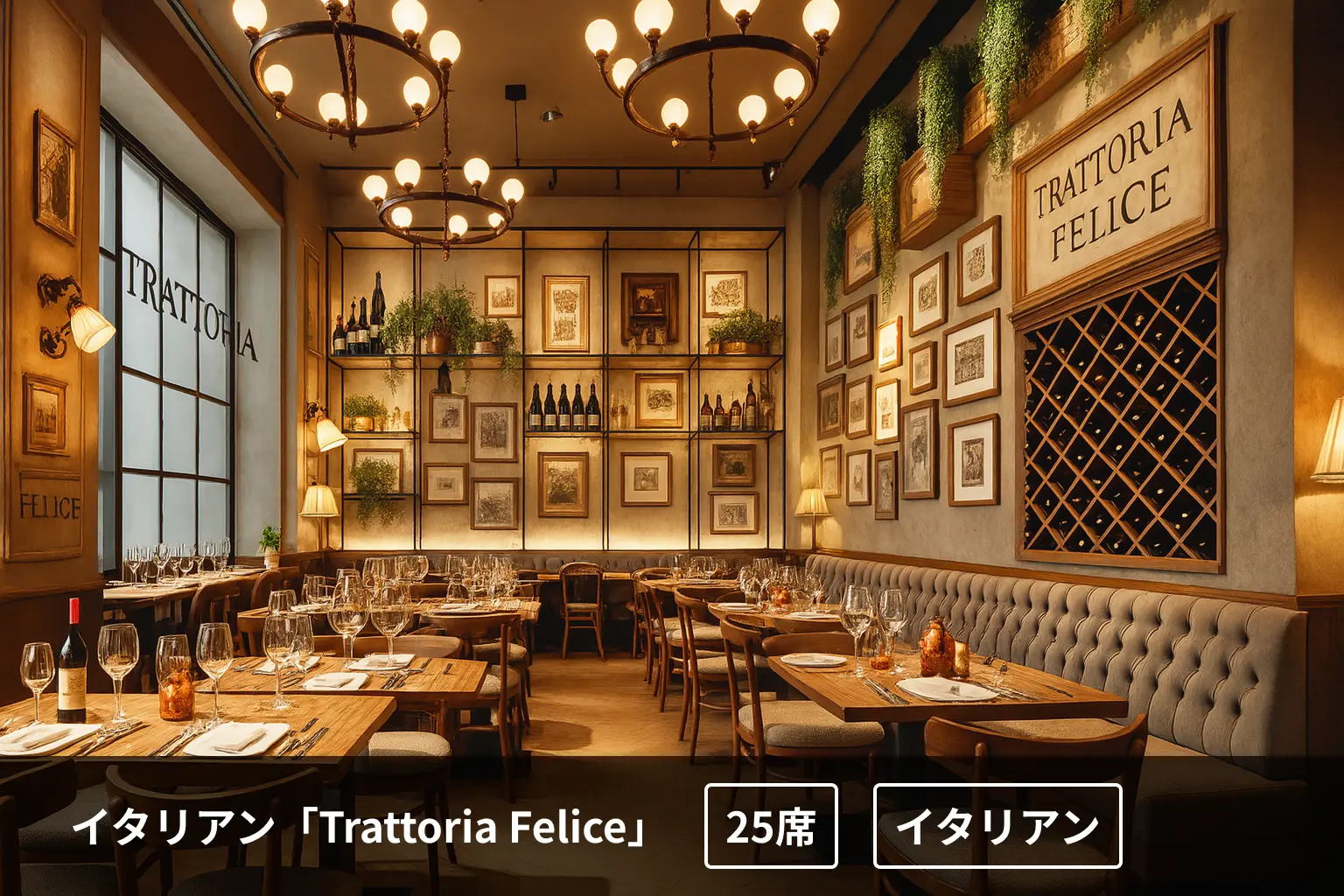 イタリアン「Trattoria Felice」25席